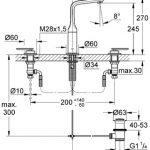 德國 GROHE Veris 20180LS0 三孔雙控面盆混合龍頭 白色