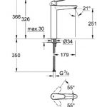 德國 GROHE Eurodisc Cosmopolitan 23432 高身面盆龍頭 251mm