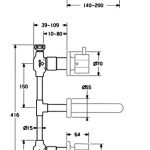 Hansa Designo 5106.2102 面盆龍頭 連藏牆部件 HA-5120.0100-00