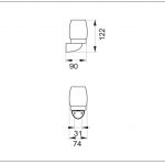 Keuco Arriba 01750019000 玻璃漱口杯連座 (鍍鉻)