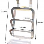 Walrus 993811 不鏽鋼三層鍋蓋掛架連活動膠淺盤 250x110x475mm