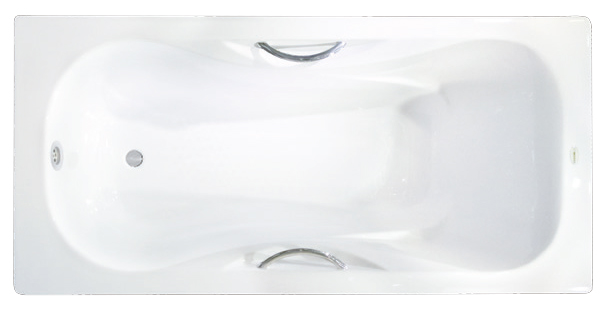 Walrus 302601A 扶手生鐵浴缸 1600x750mm 白色