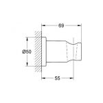 德國  GROHE 27074 藏牆用花灑座