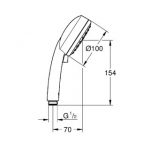 德國 GROHE New Tempesta Cosmopolitan 27571-001 2速手提花灑頭