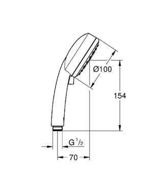 德國 GROHE New Tempesta Cosmopolitan 27571-001 2速手提花灑頭
