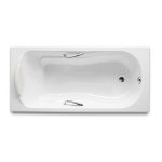 西班牙 ROCA Haiti 2000 233070-WT 生鐵浴缸連扶手 1600x800x420mm 白色