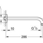 德國Grohe Rainshower 28576 花灑曲柄 286mm