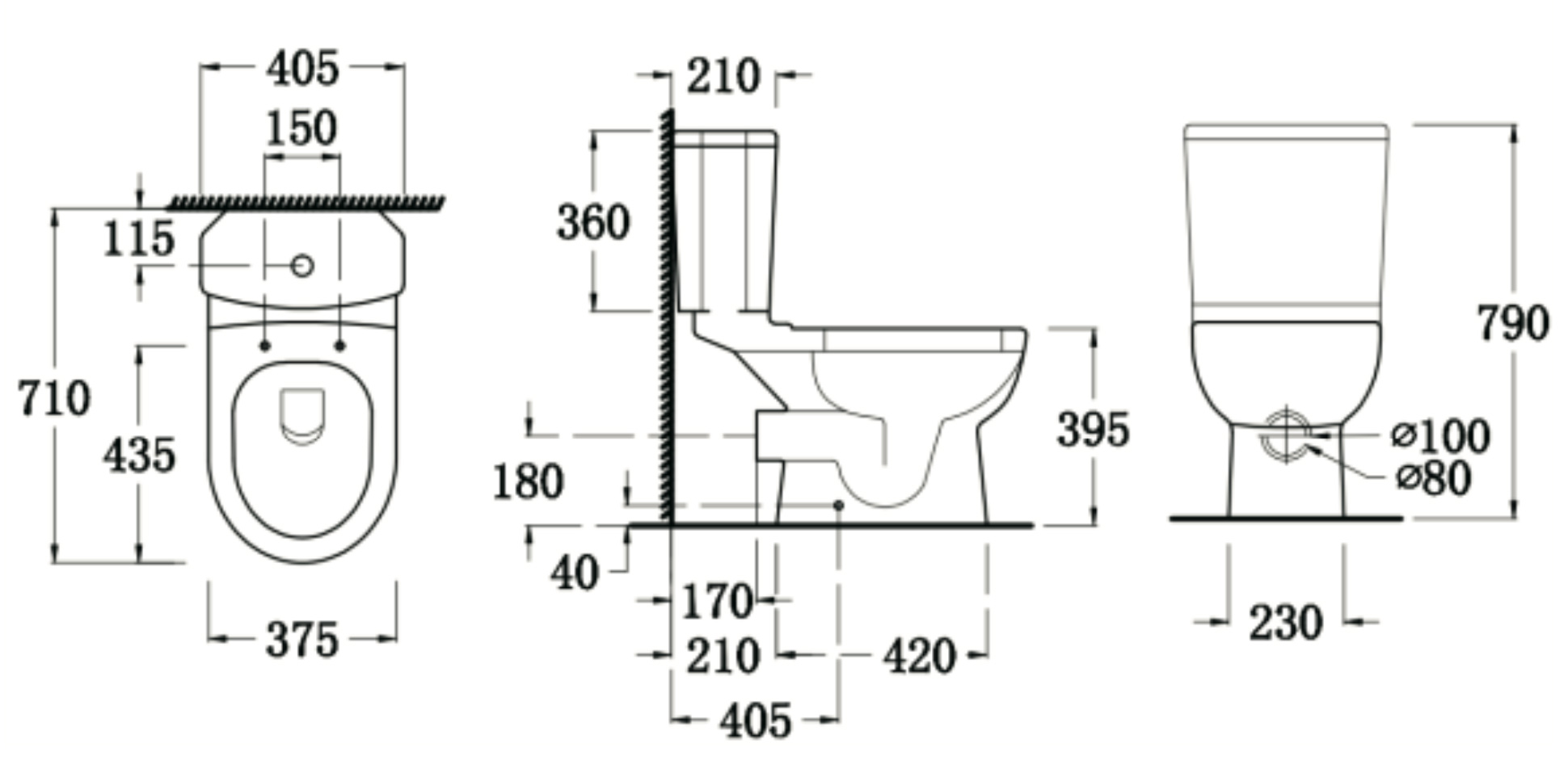 Walrus 120697 相連式高咀座廁 連緩降廁板