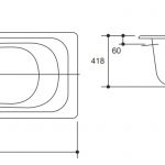 美國 KOHLER Melanie 17502T-GR 嵌入式生鐵浴缸連扶手 1500x700x418mm 白色