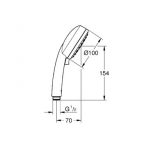 德國 GROHE Vitalio Comfort 100 26092 3速手提花灑頭