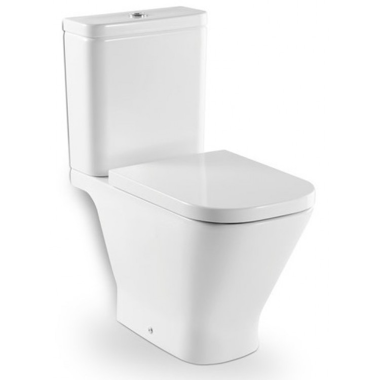西班牙 ROCA Gap-2 相連式自由咀座廁 配油壓廁板白色