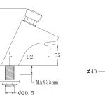 Walrus 503318 單冷水時間面盆龍頭
