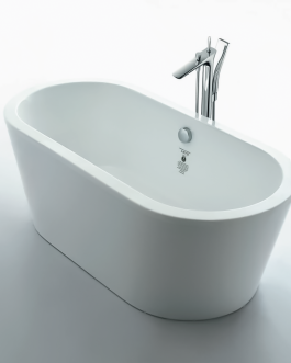 Walrus ARTOIIB-00 獨立式橢圓型纖維浴缸 1500x750x550mm 白色