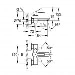 德國 GROHE Lineare 33849001 明牆單控浴缸龍頭 (鍍鉻)