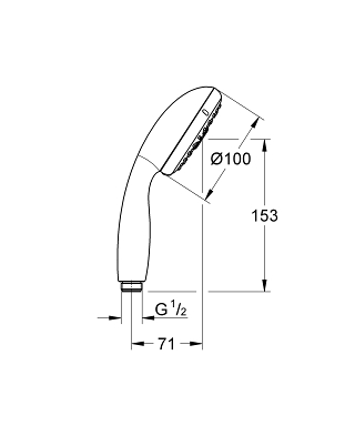 Grohe New Tempesta 100 28578002 4速手提花灑頭 (鍍鉻)
