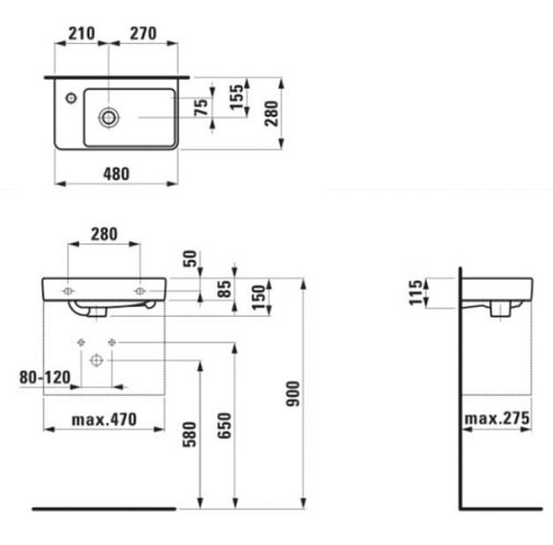 laufen-LF-815955.000.104.1-drawing